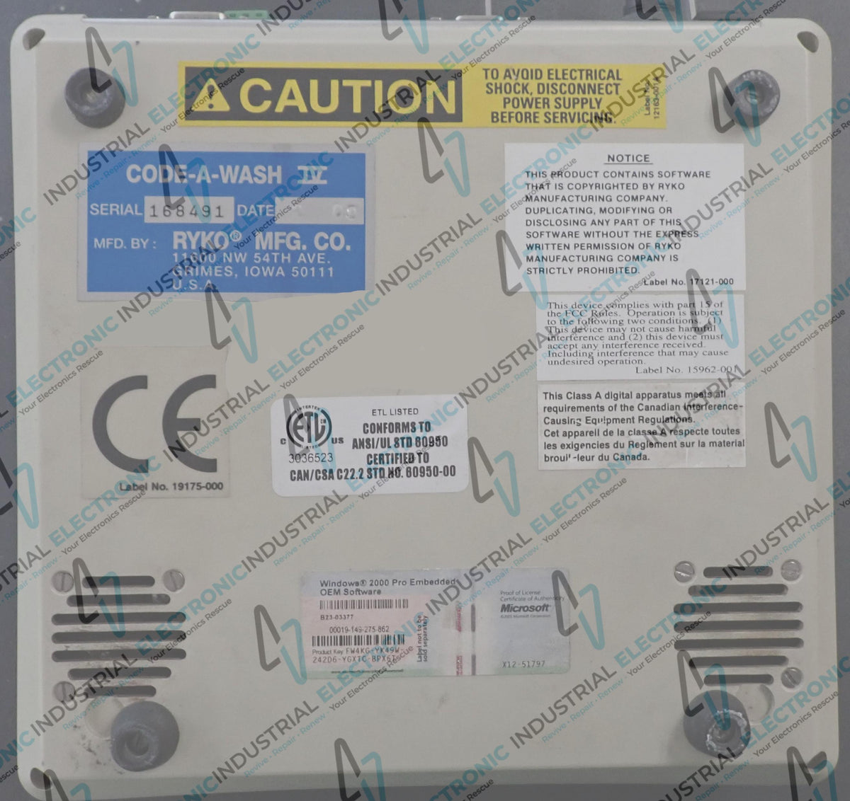 Car Wash Ryko HMI Display Unit Repair Service