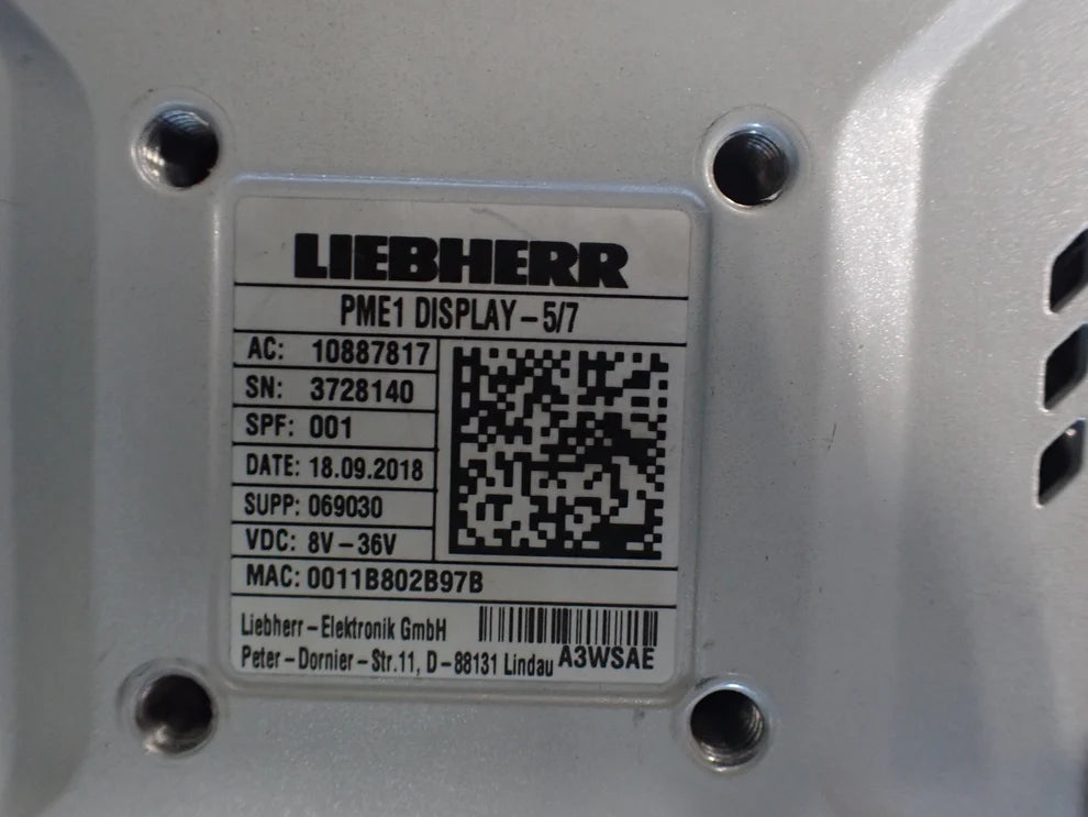 Liebherr PME1 Display